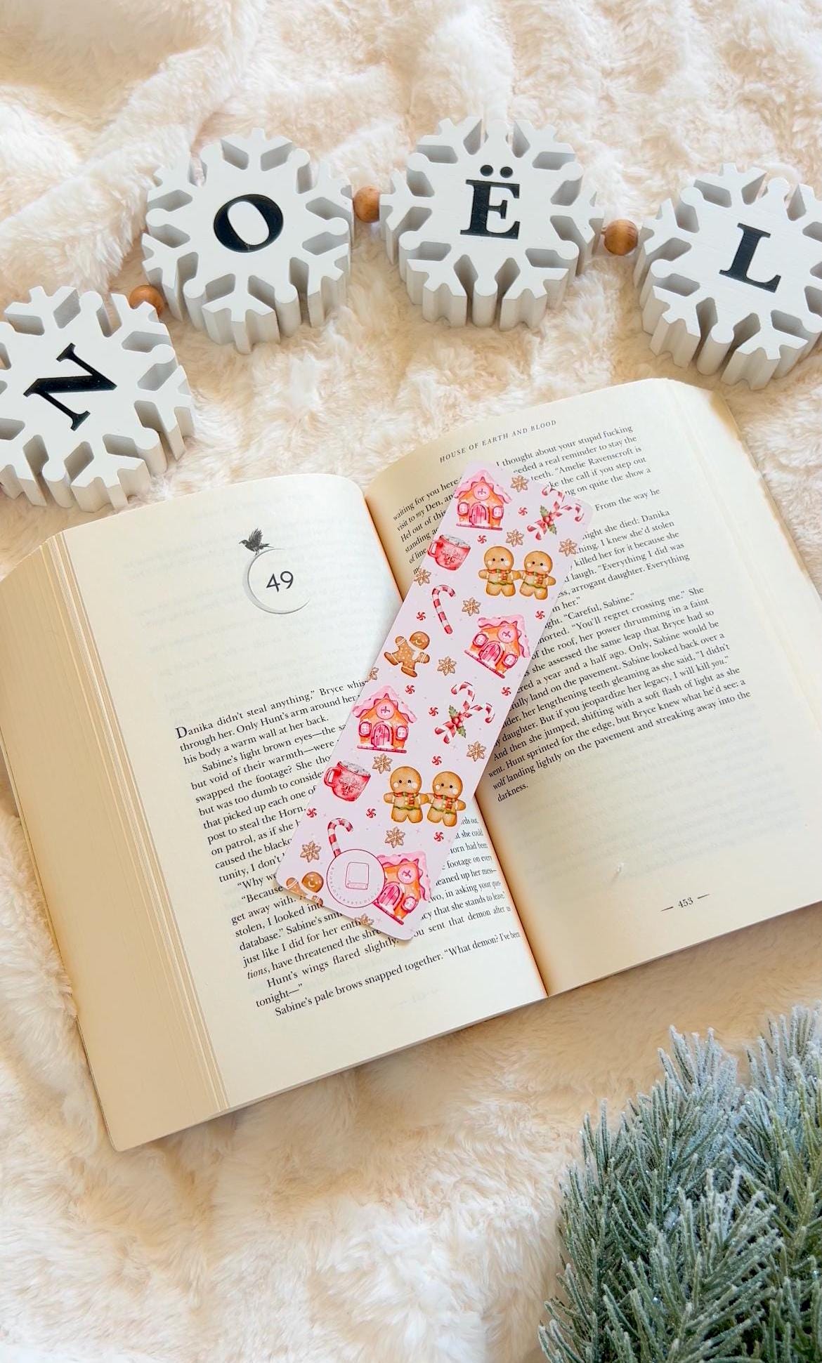 Gingerbread and Candycane Bookmark