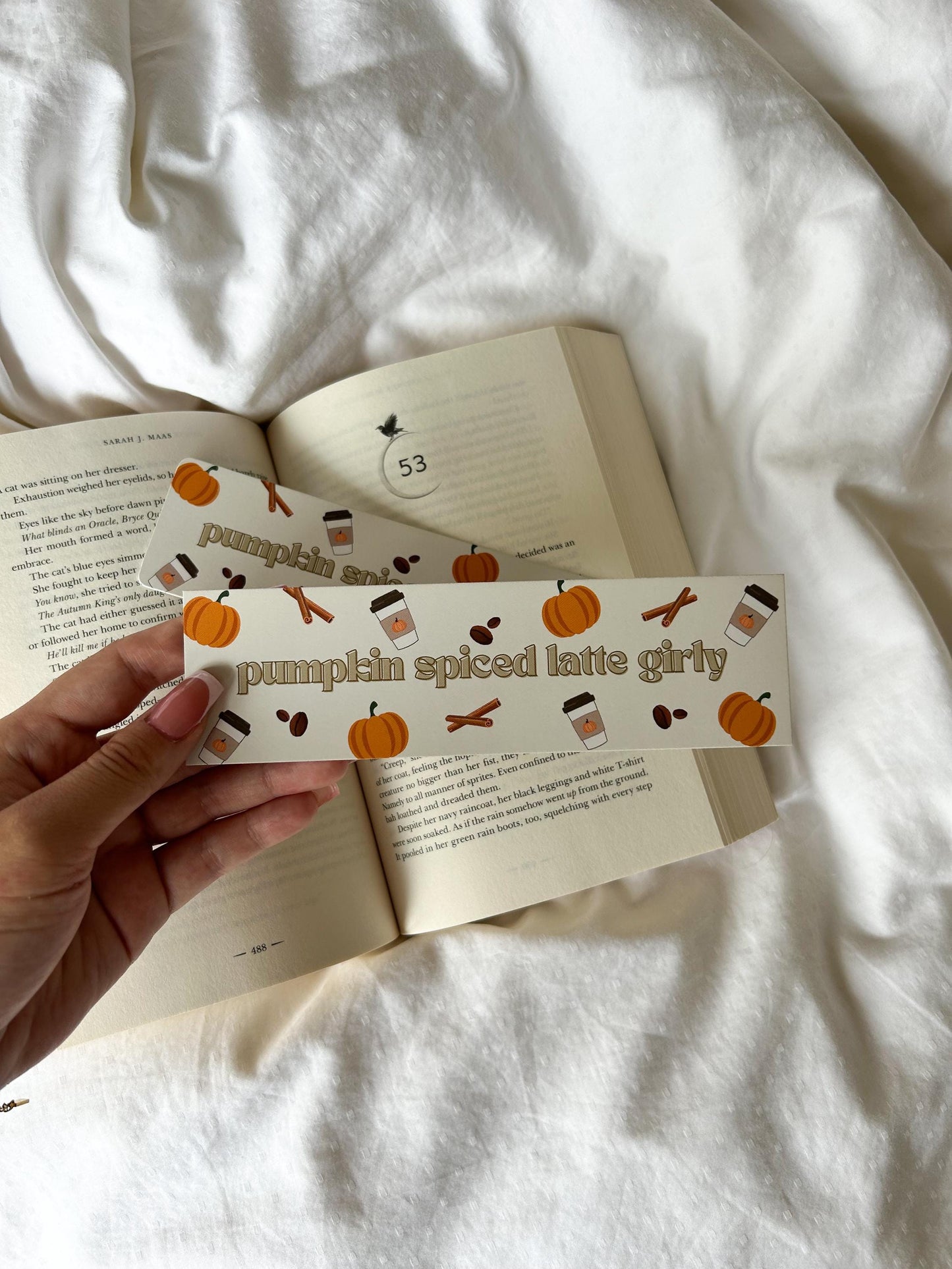 Pumpkin Spiced Latte Girly Bookmark