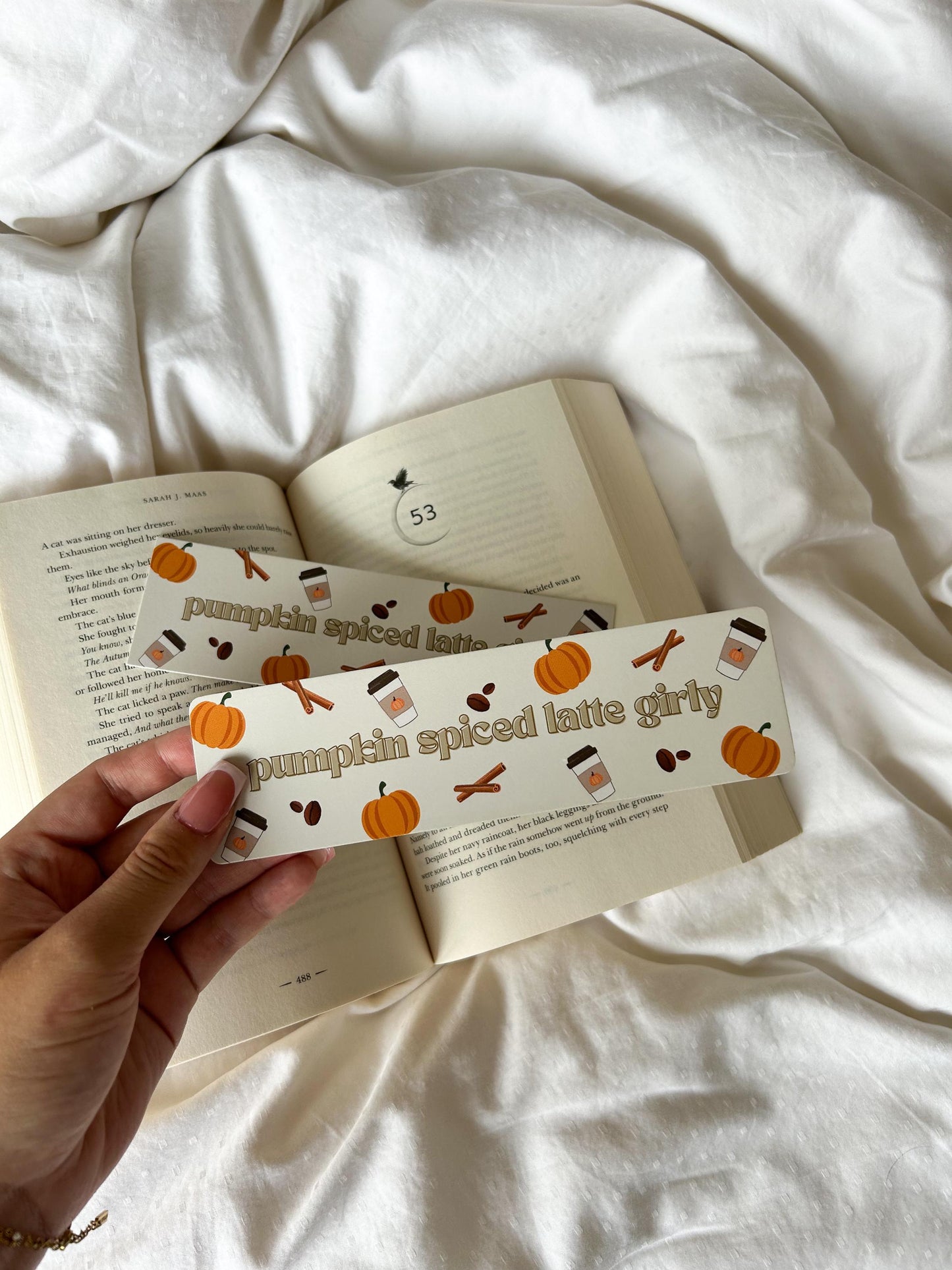 Pumpkin Spiced Latte Girly Bookmark