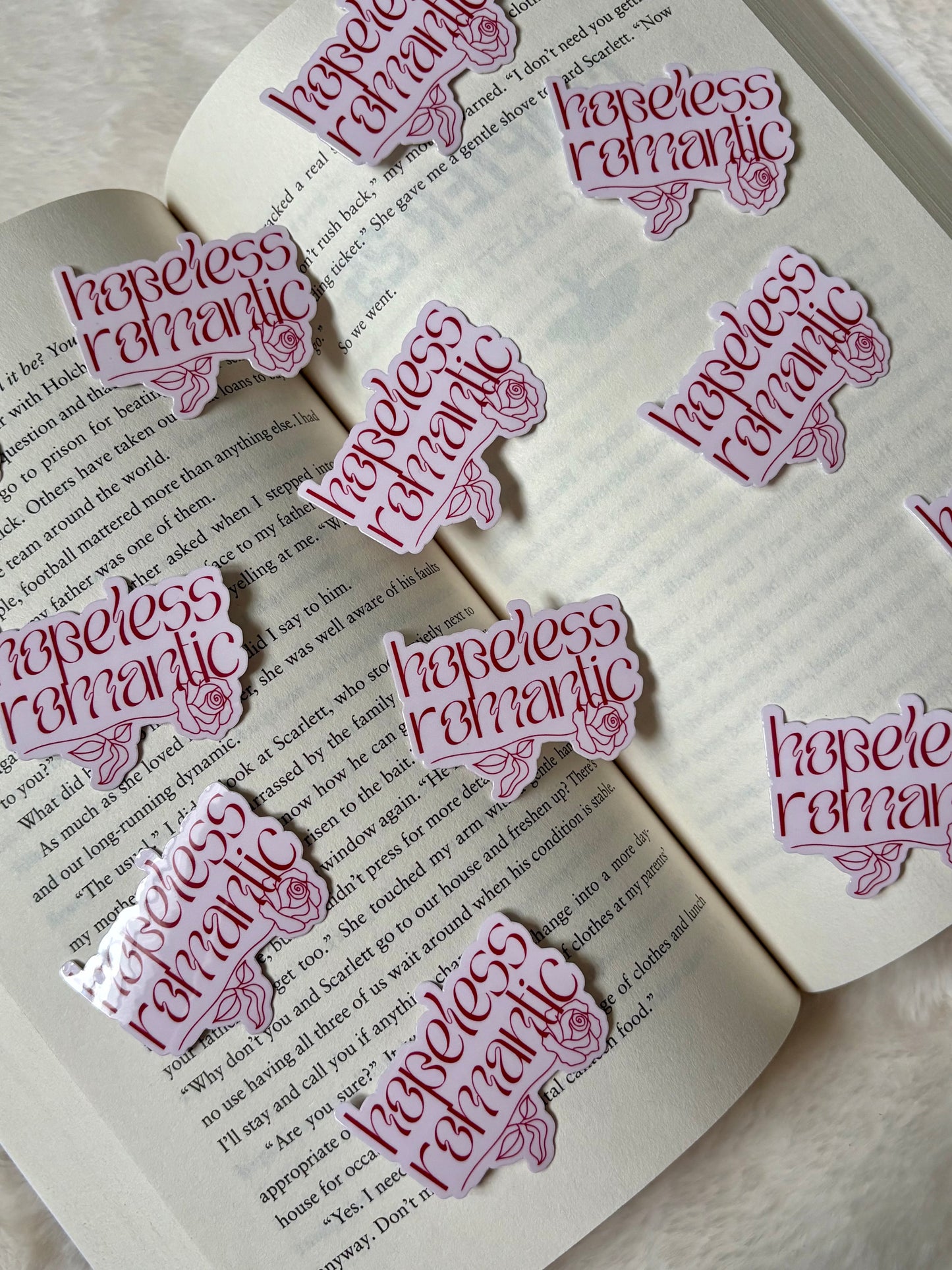 Hopeless Romantic Rose Sticker