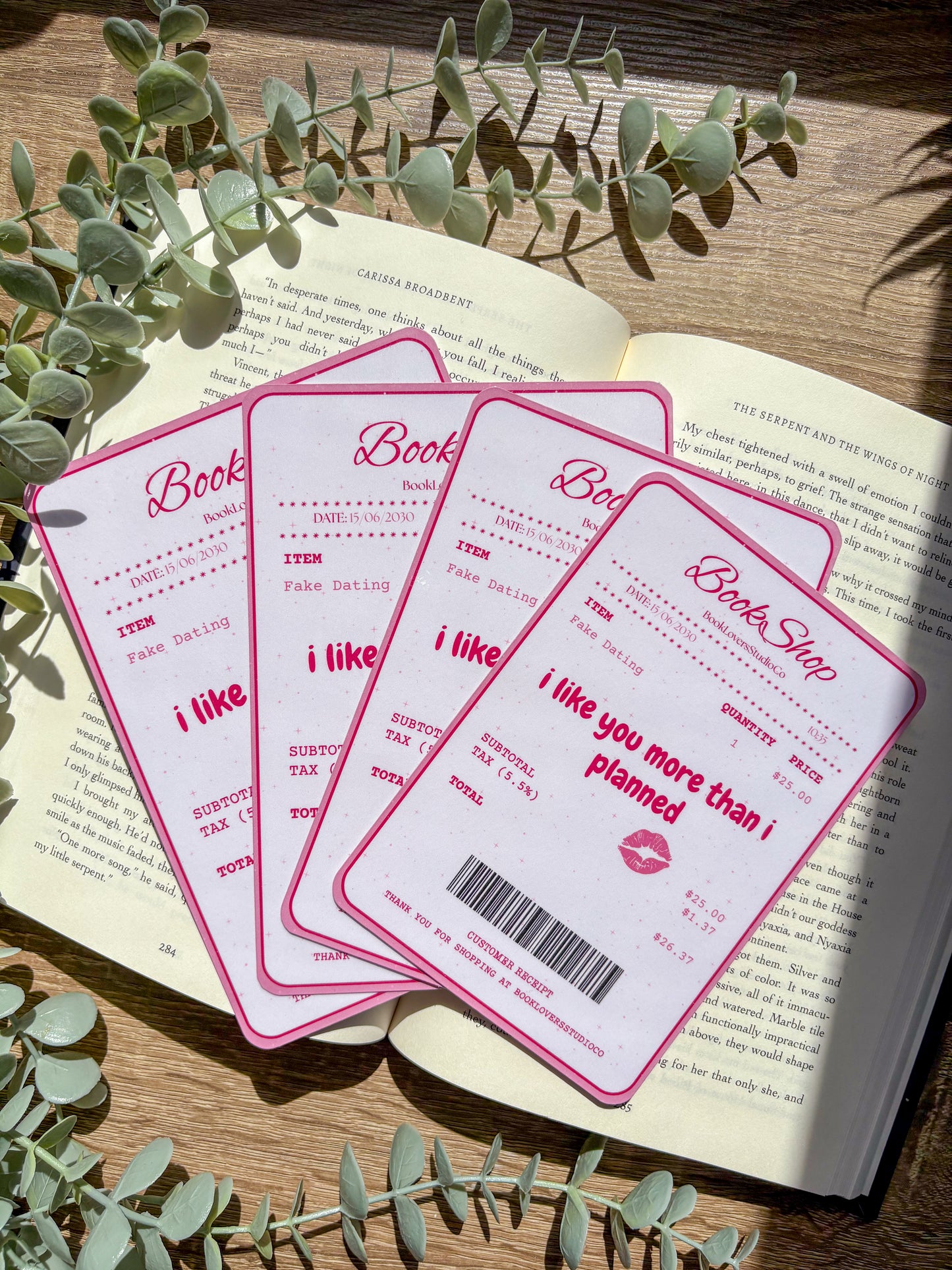 Fake Dating Receipt Kindle Insert