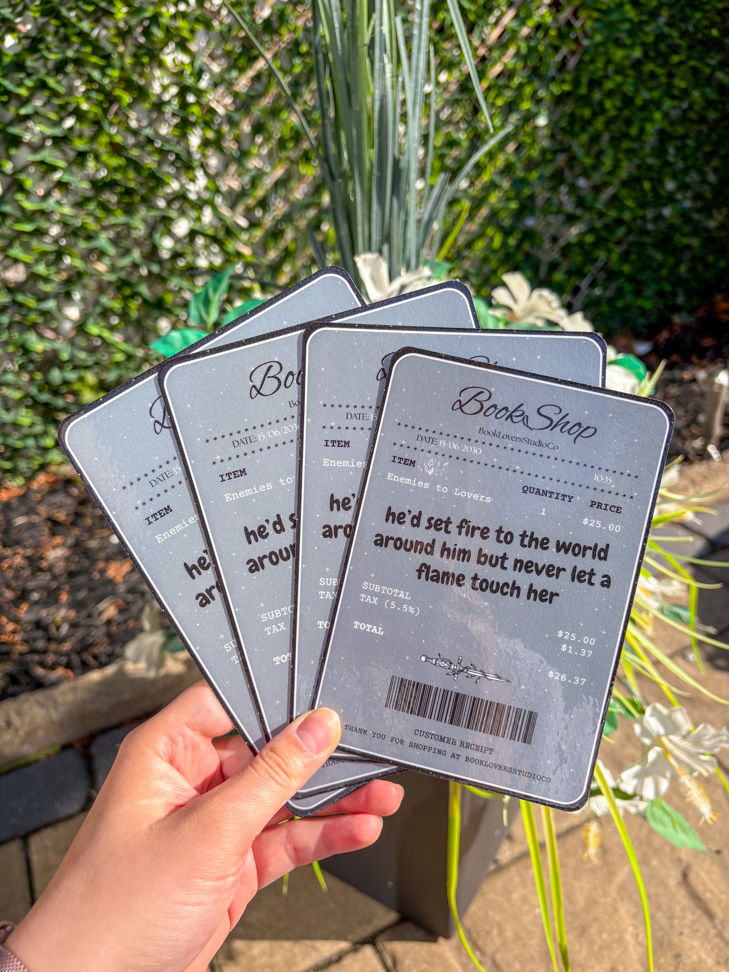 Enemies to Lovers Receipt Kindle Insert