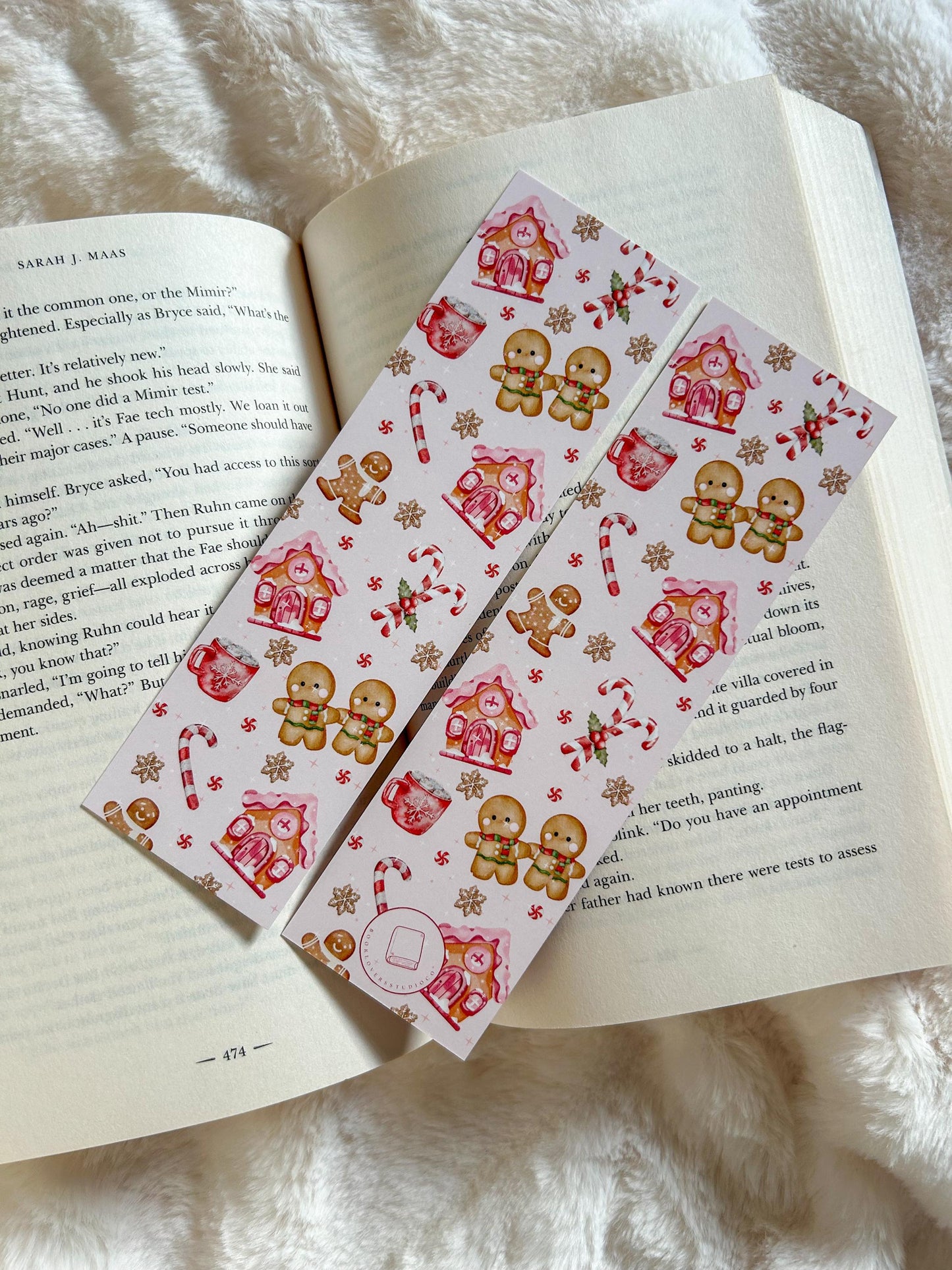 Gingerbread and Candycane Bookmark
