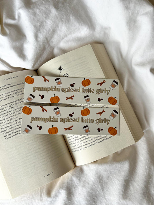 Pumpkin Spiced Latte Girly Bookmark