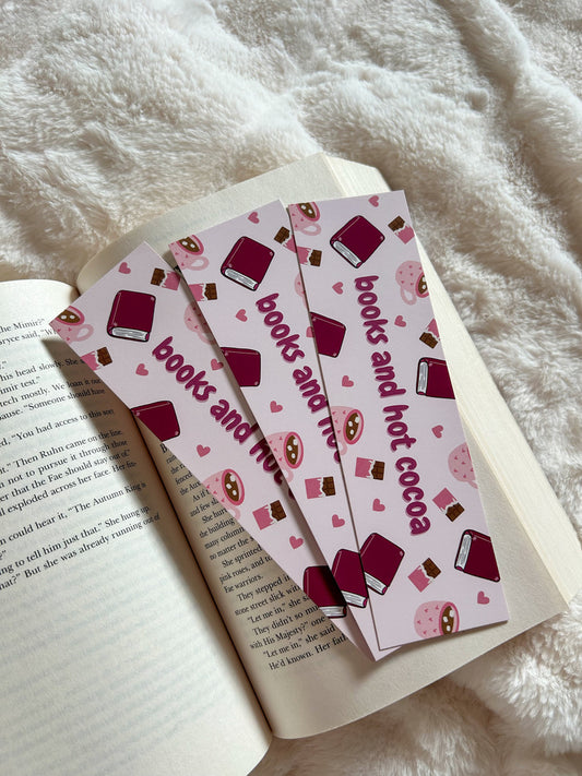 Books and Hot Cocoa Bookmark