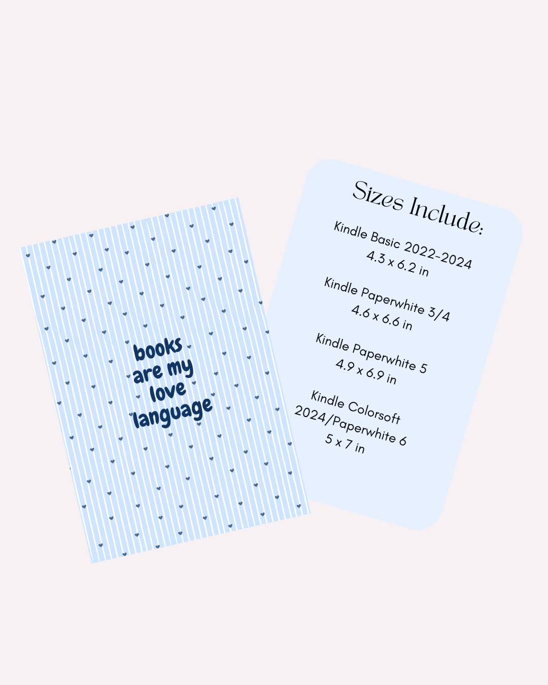 Books Are My Love Language Kindle Insert DIGITAL