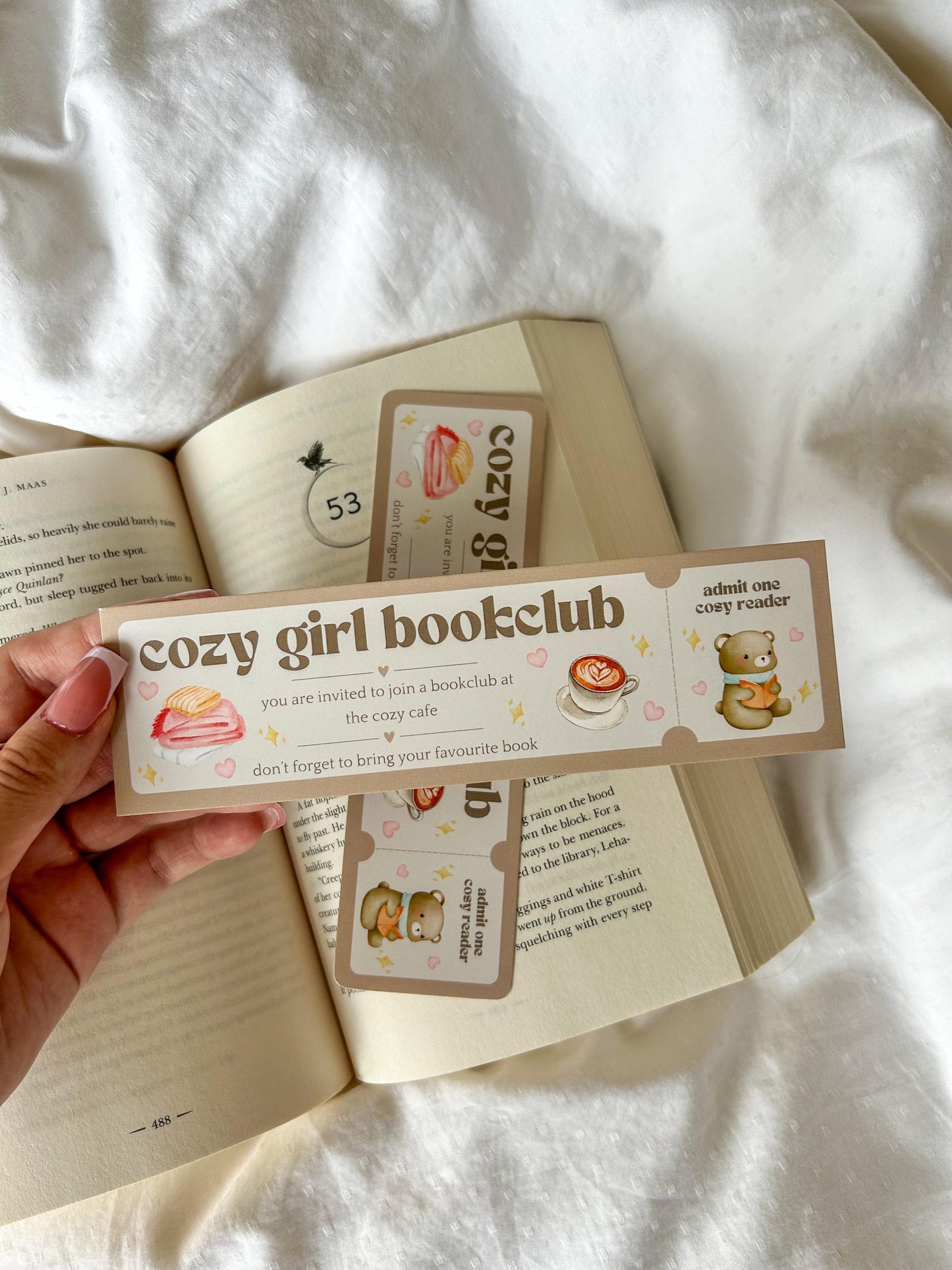 Cozy Girl Bookclub Bookmark