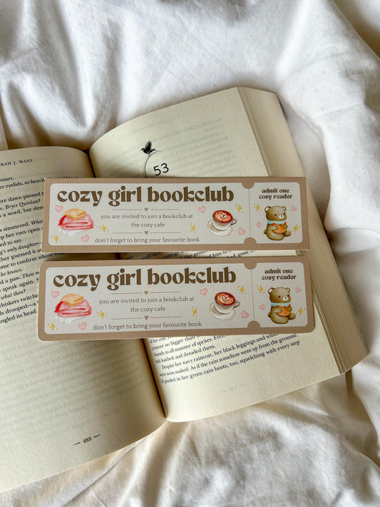 Cozy Girl Bookclub Bookmark