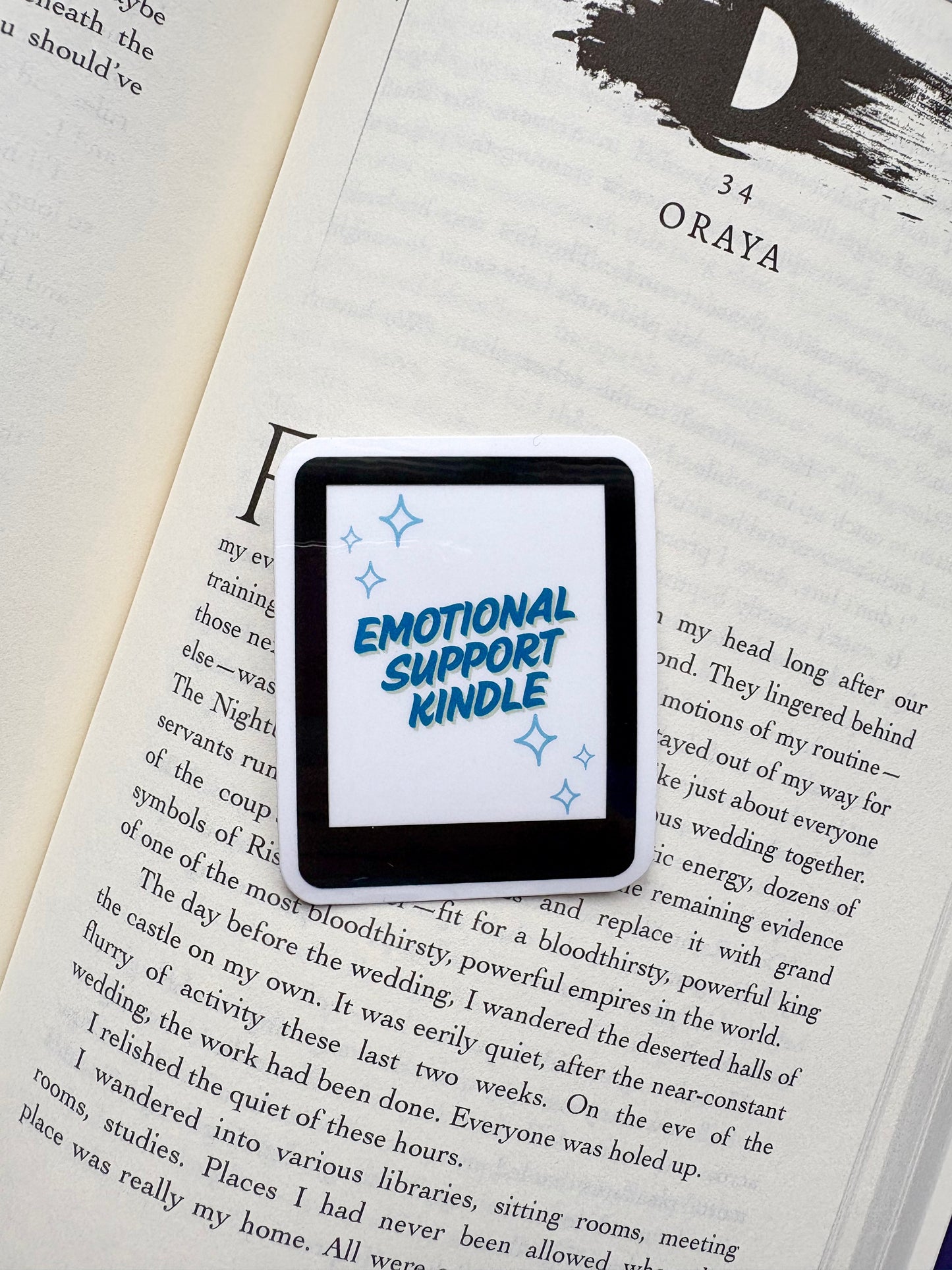 Emotional Support Kindle Sticker