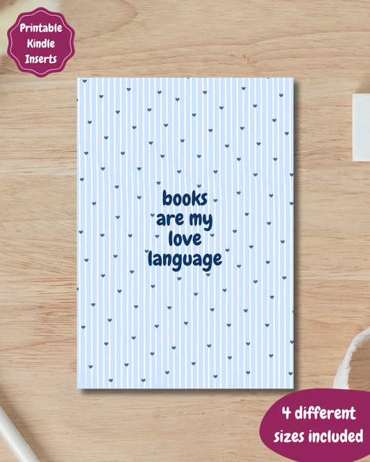Books Are My Love Language Kindle Insert DIGITAL