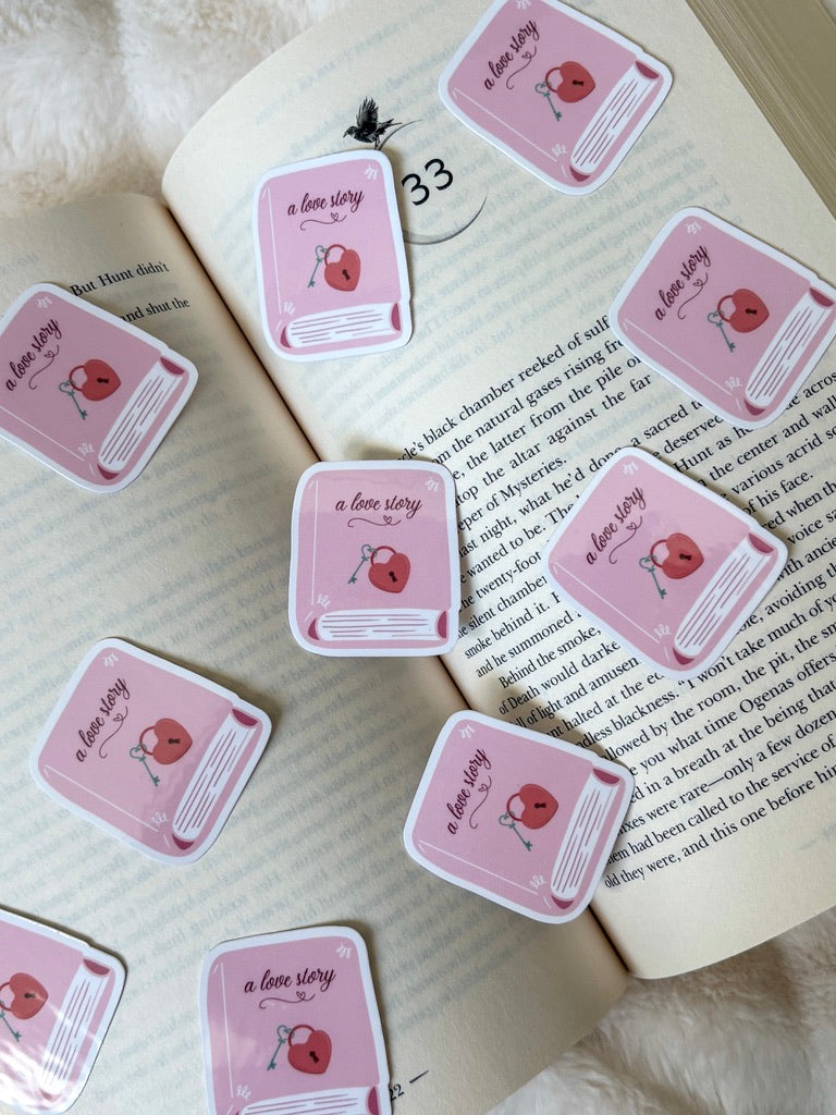 A Love Story Book Sticker