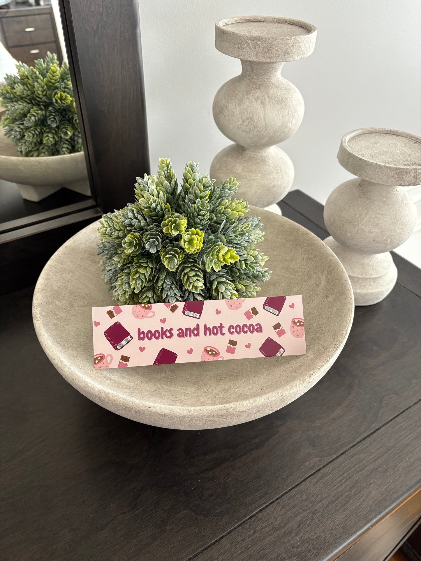 Books and Hot Cocoa Bookmark
