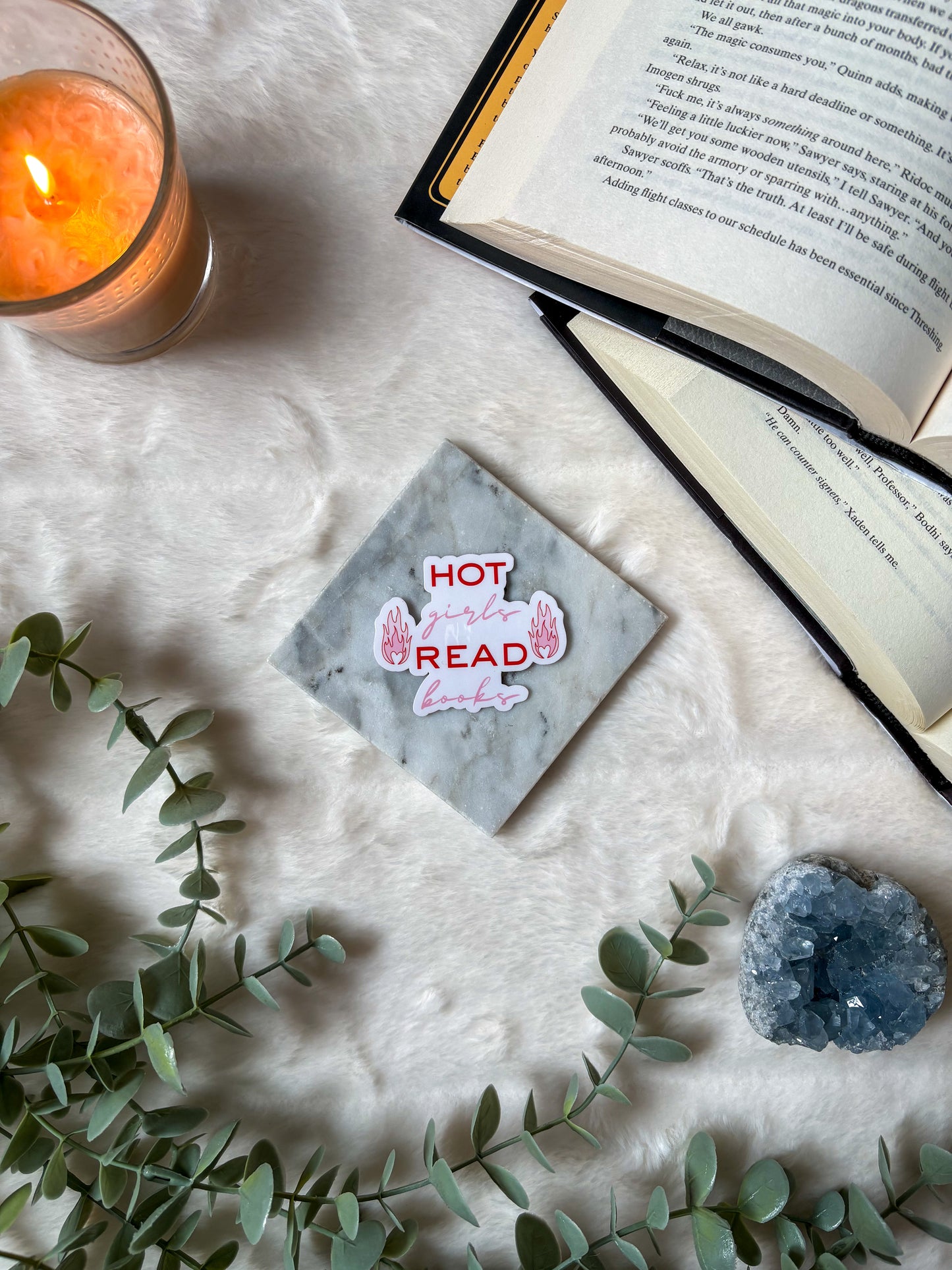 Hot Girls Read Books Sticker