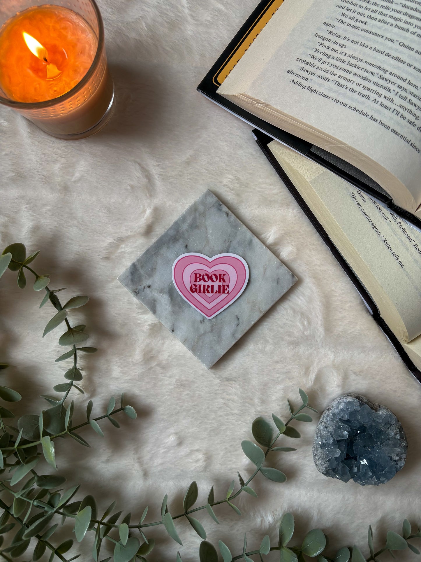 Book Girlie Heart Sticker