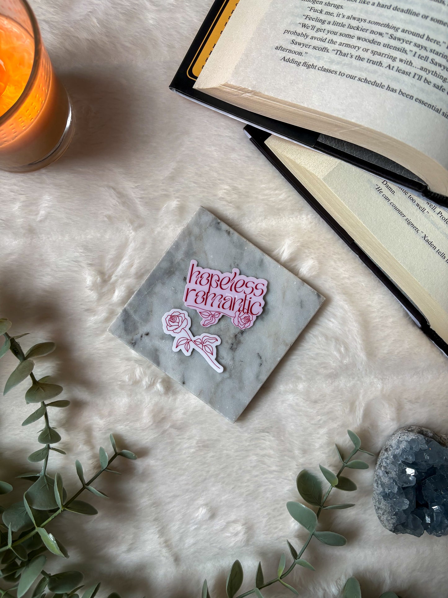 Hopeless Romantic Rose Sticker