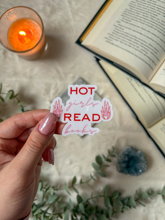 Hot Girls Read Books Sticker