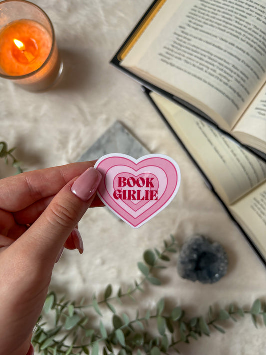 Book Girlie Heart Sticker