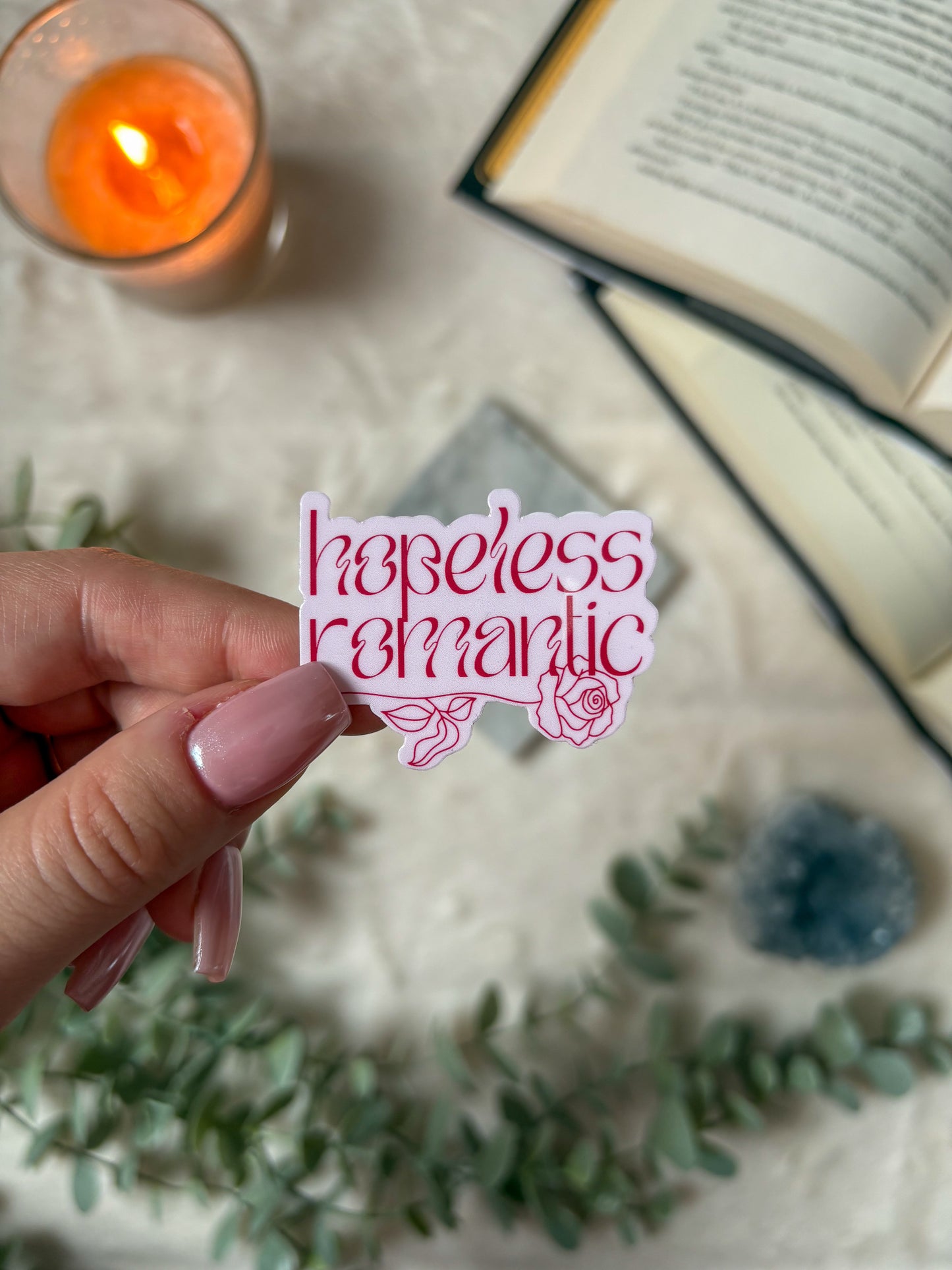 Hopeless Romantic Rose Sticker
