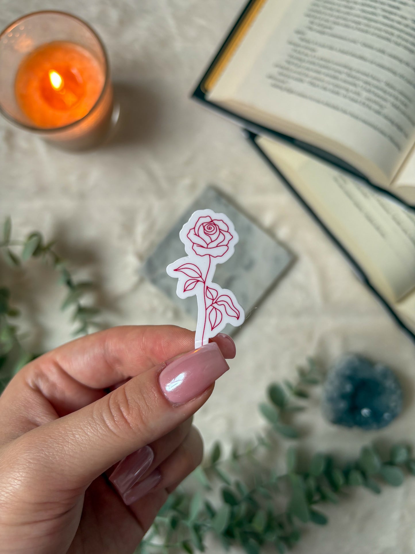 Hopeless Romantic Rose Sticker