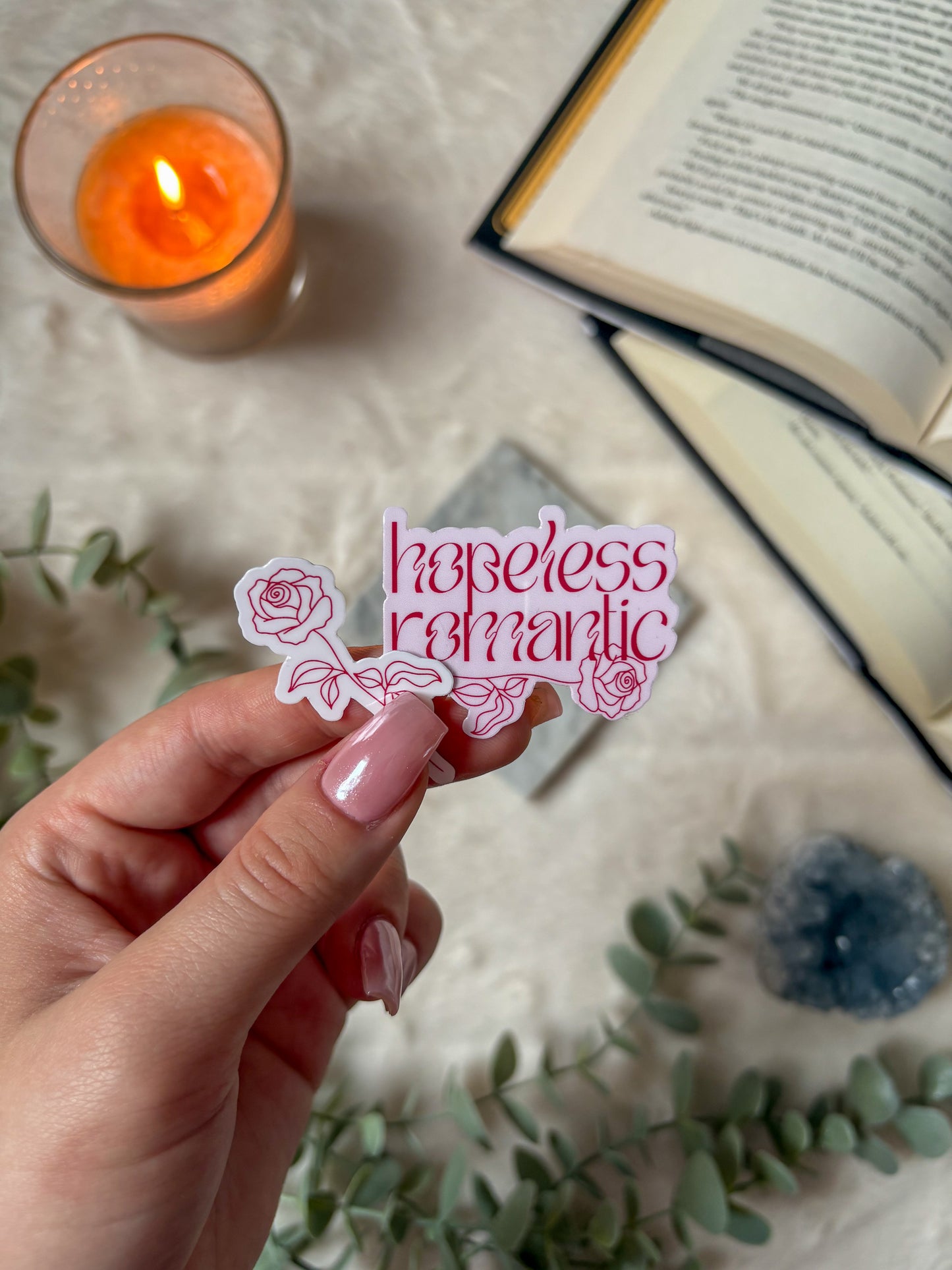 Hopeless Romantic Rose Sticker