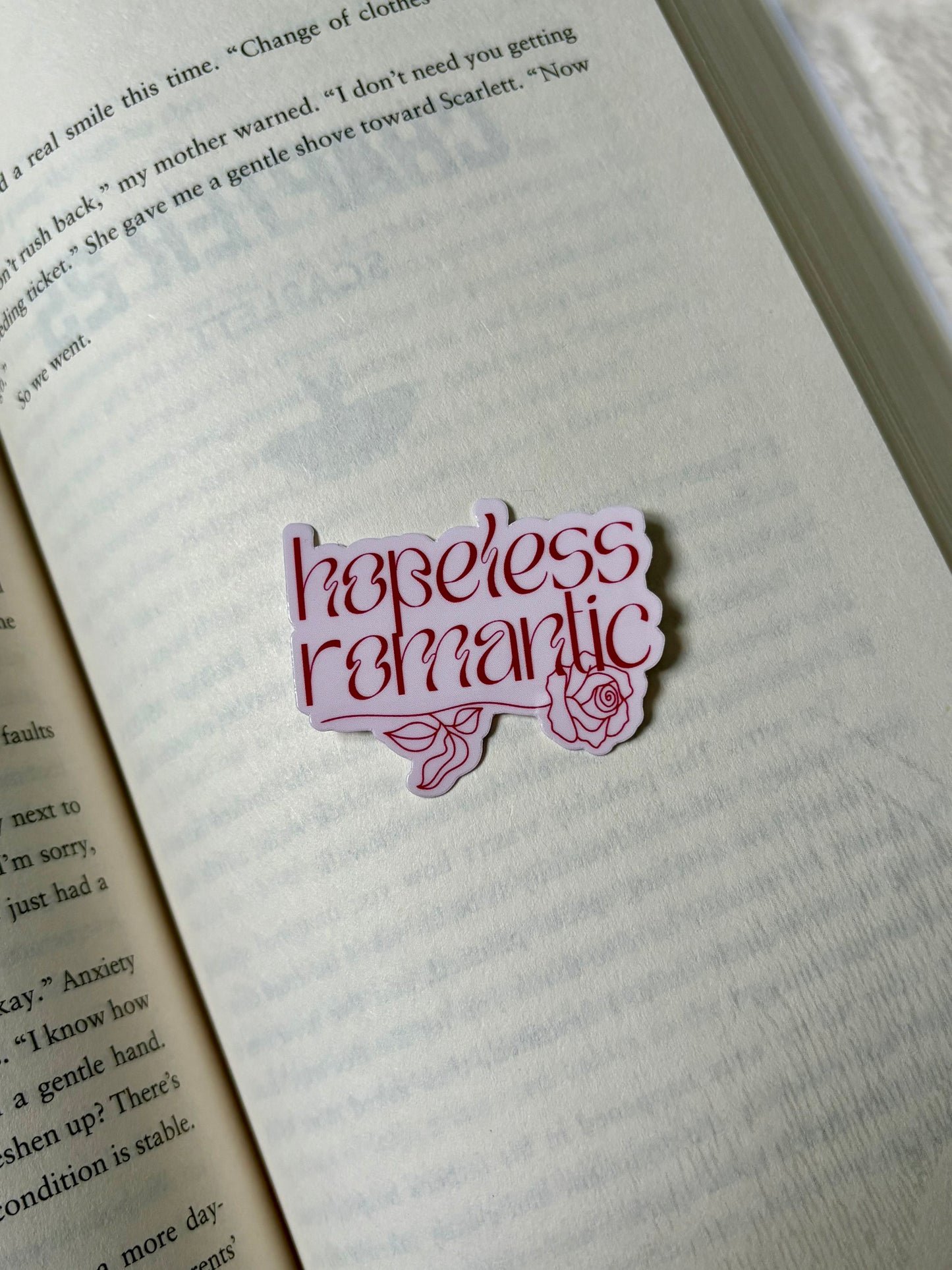 Hopeless Romantic Rose Sticker