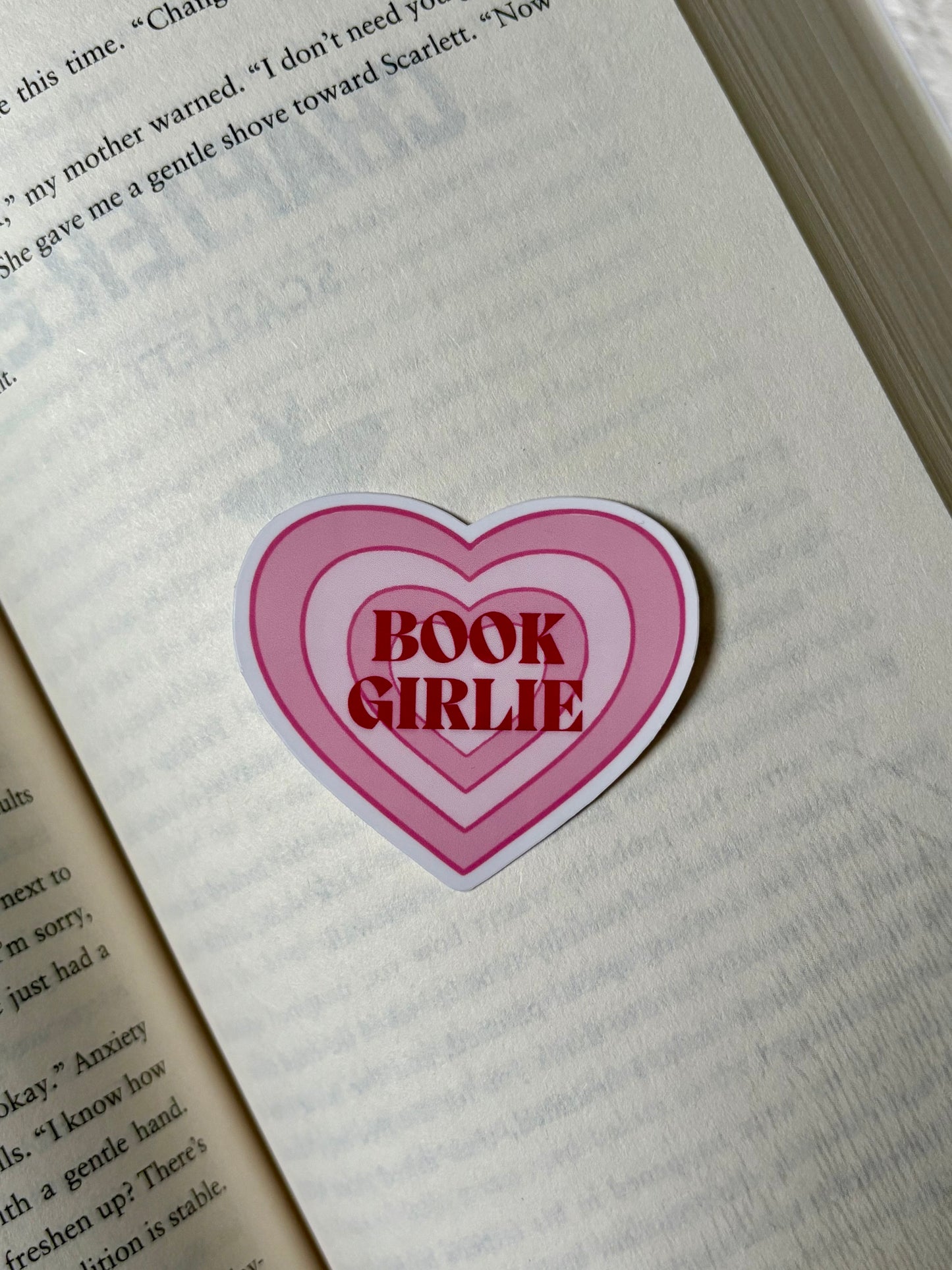 Book Girlie Heart Sticker