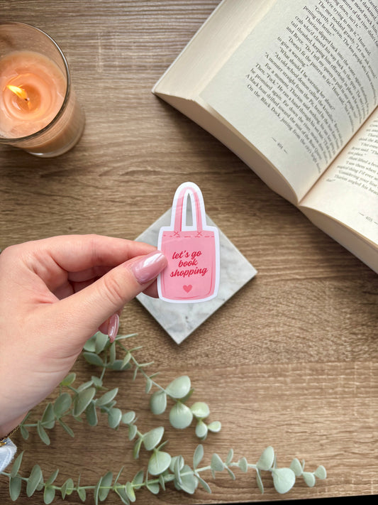 Let's Go Book Shopping Sticker