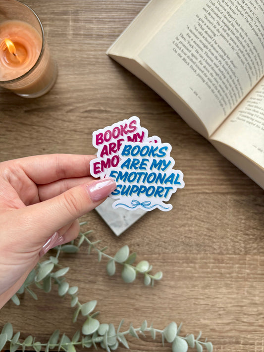 Books Are My Emotional Support Stickers