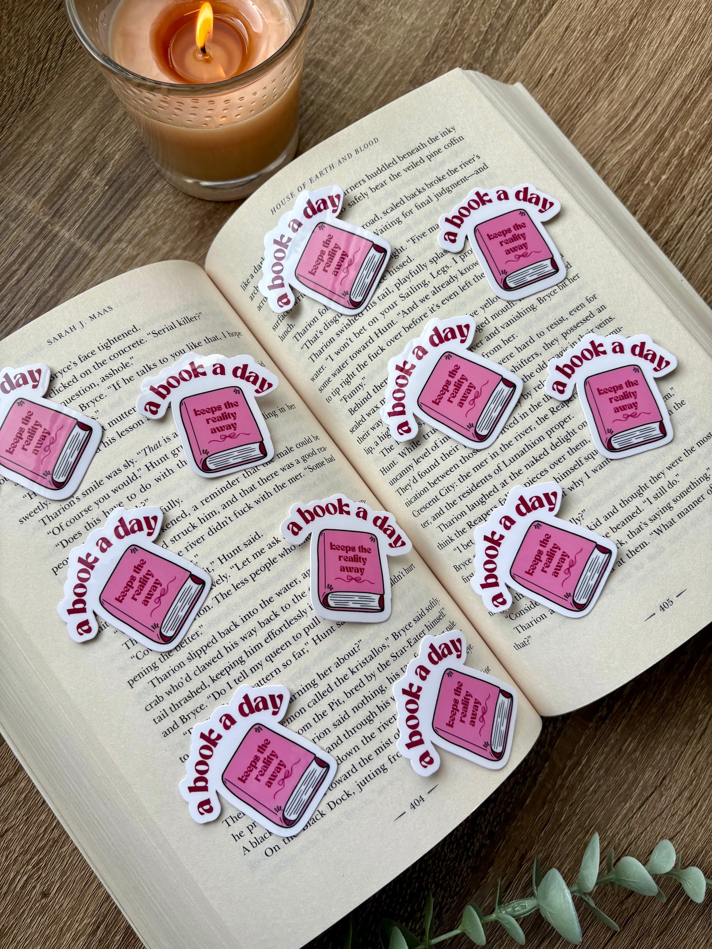A Book A Day Keeps The Reality Away Sticker