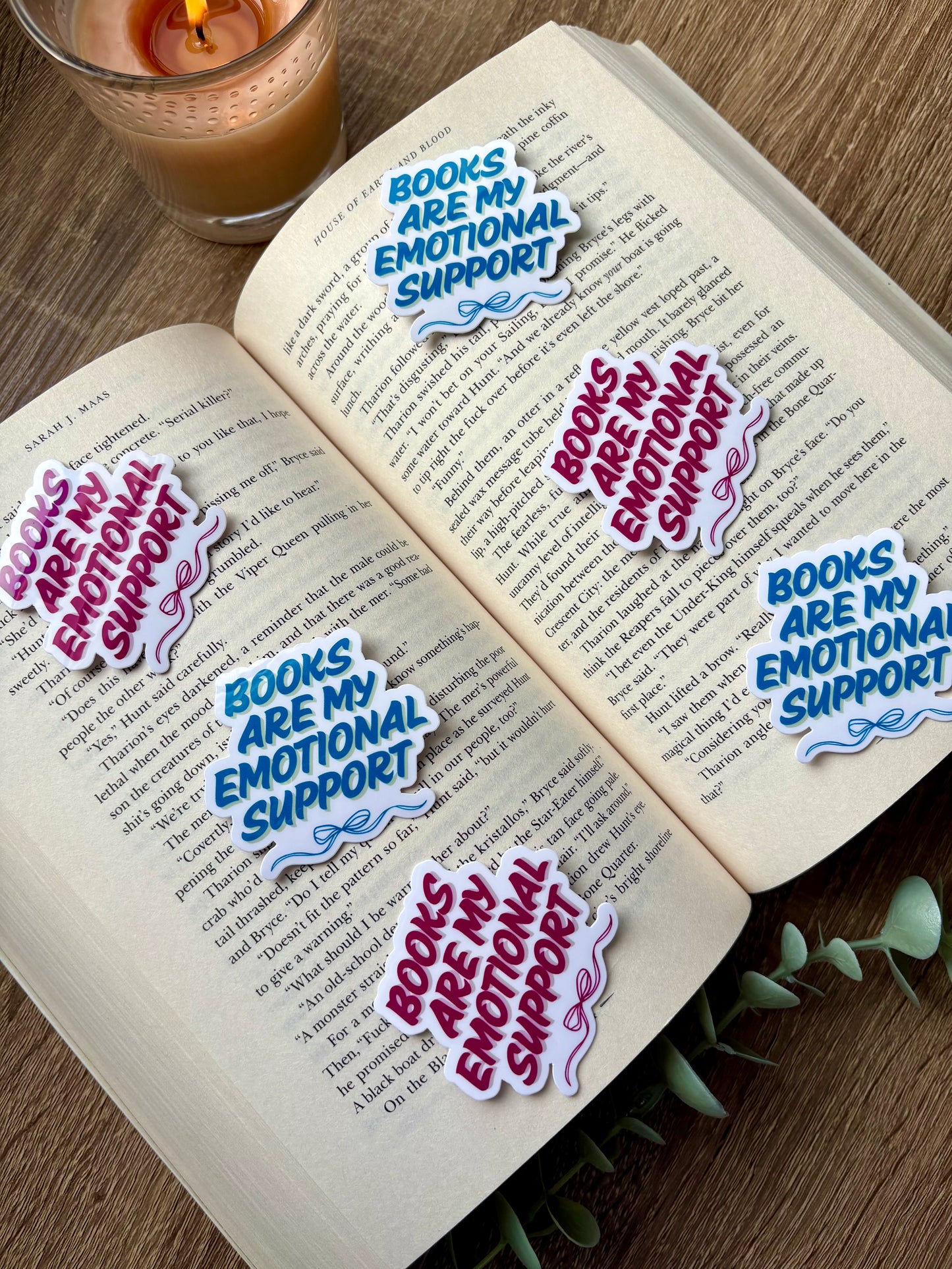 Books Are My Emotional Support Stickers