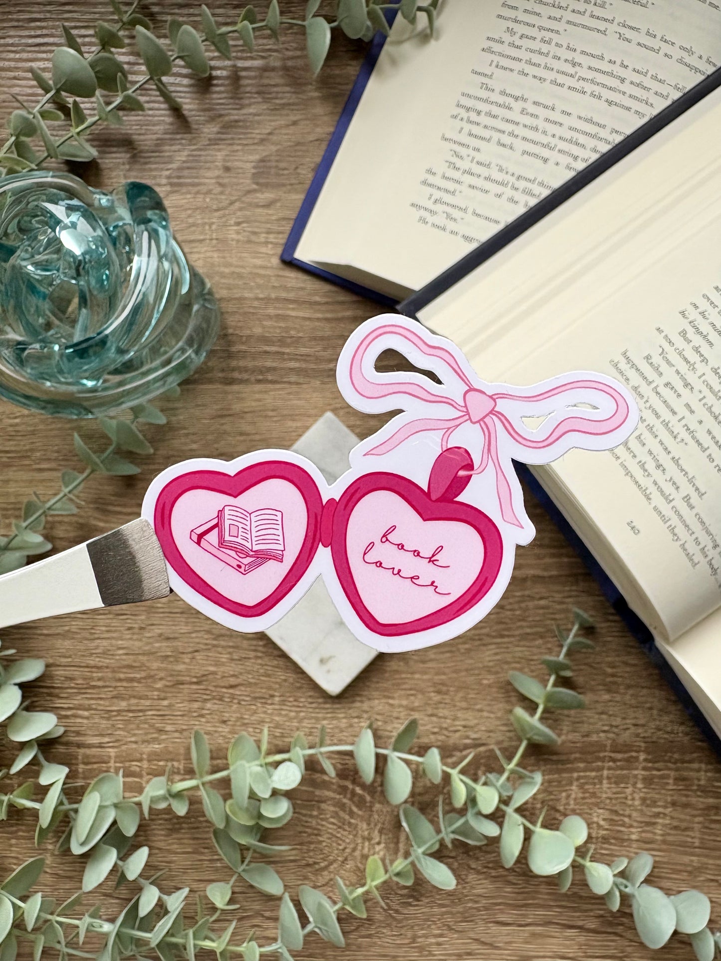 Book Lover Locket Sticker