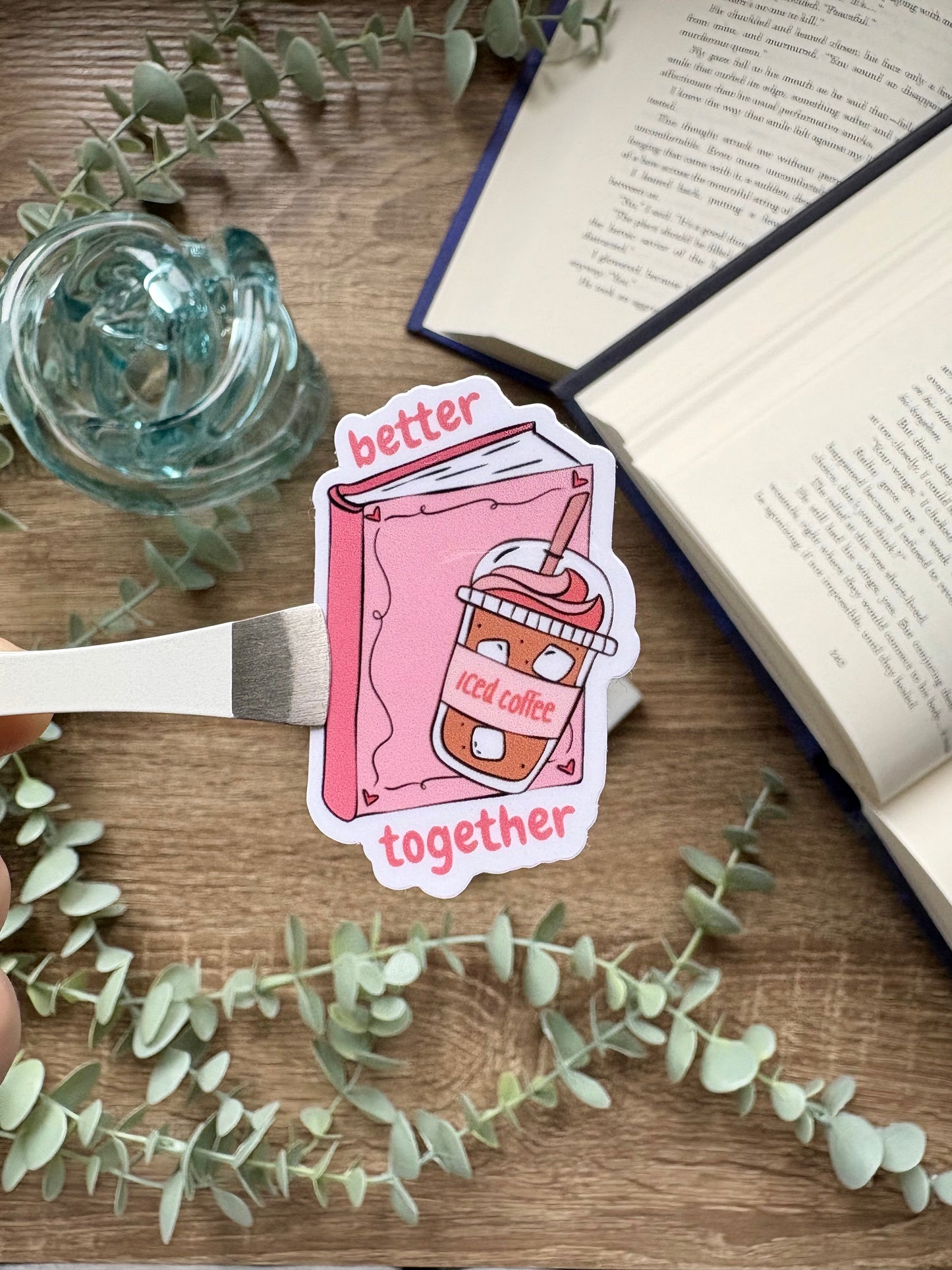 Books and Coffee Sticker