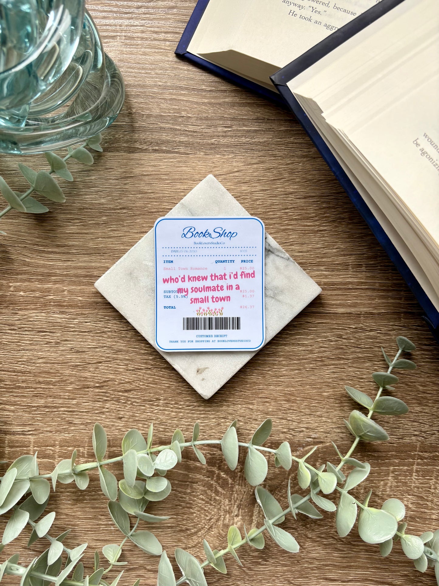 Small Town Romance Receipt Sticker