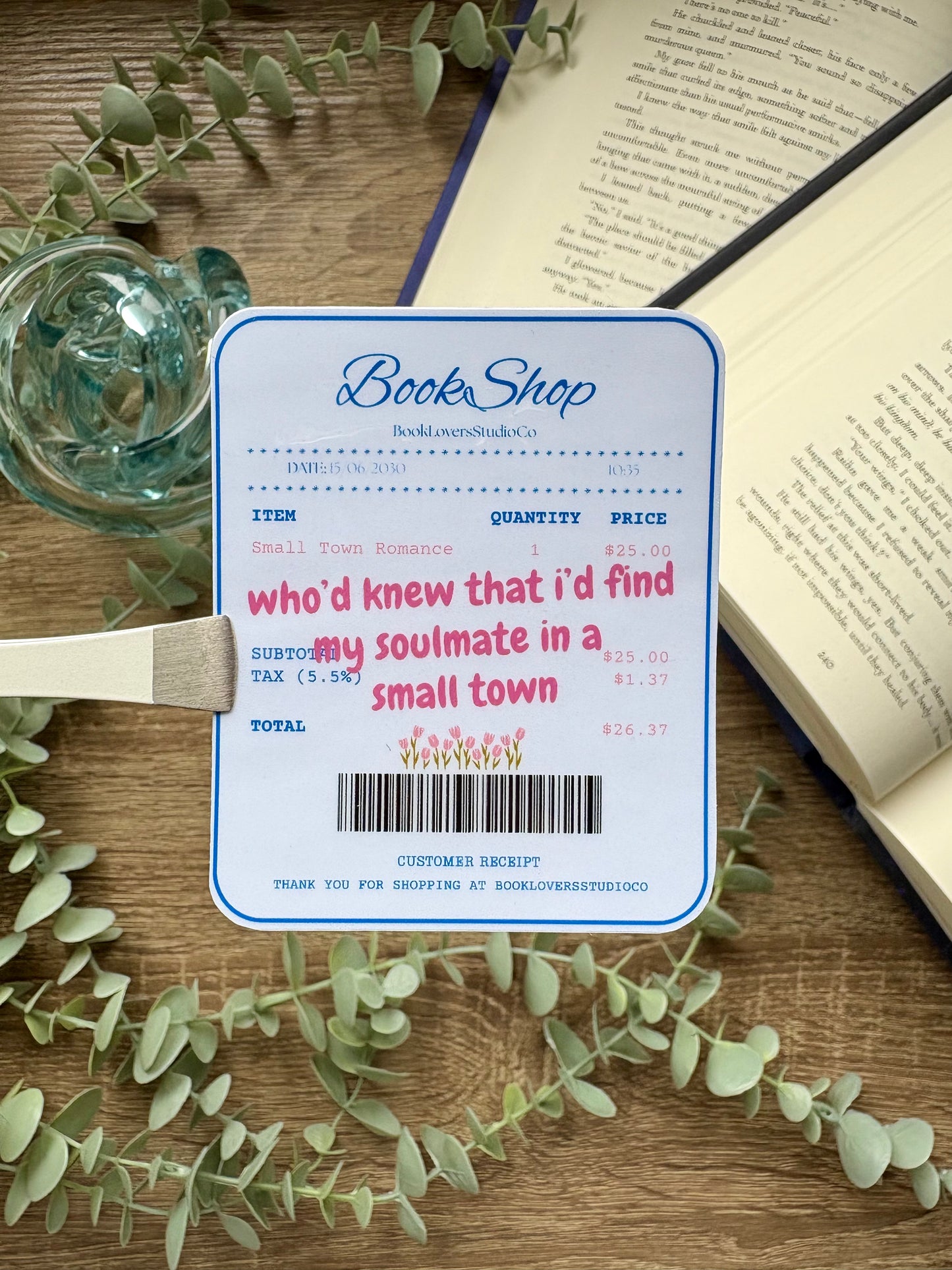 Small Town Romance Receipt Sticker