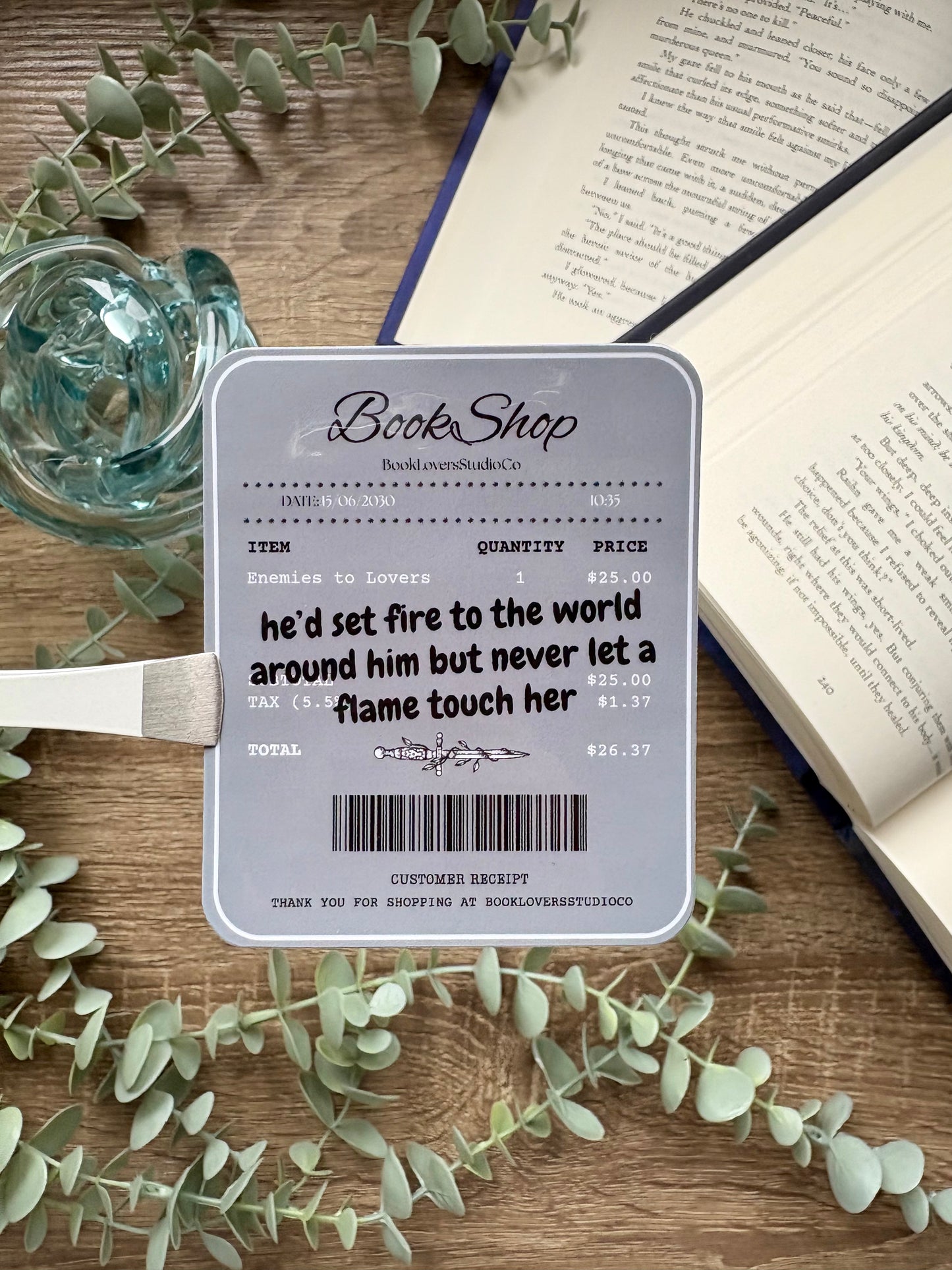 Enemies to Lovers Receipt Sticker