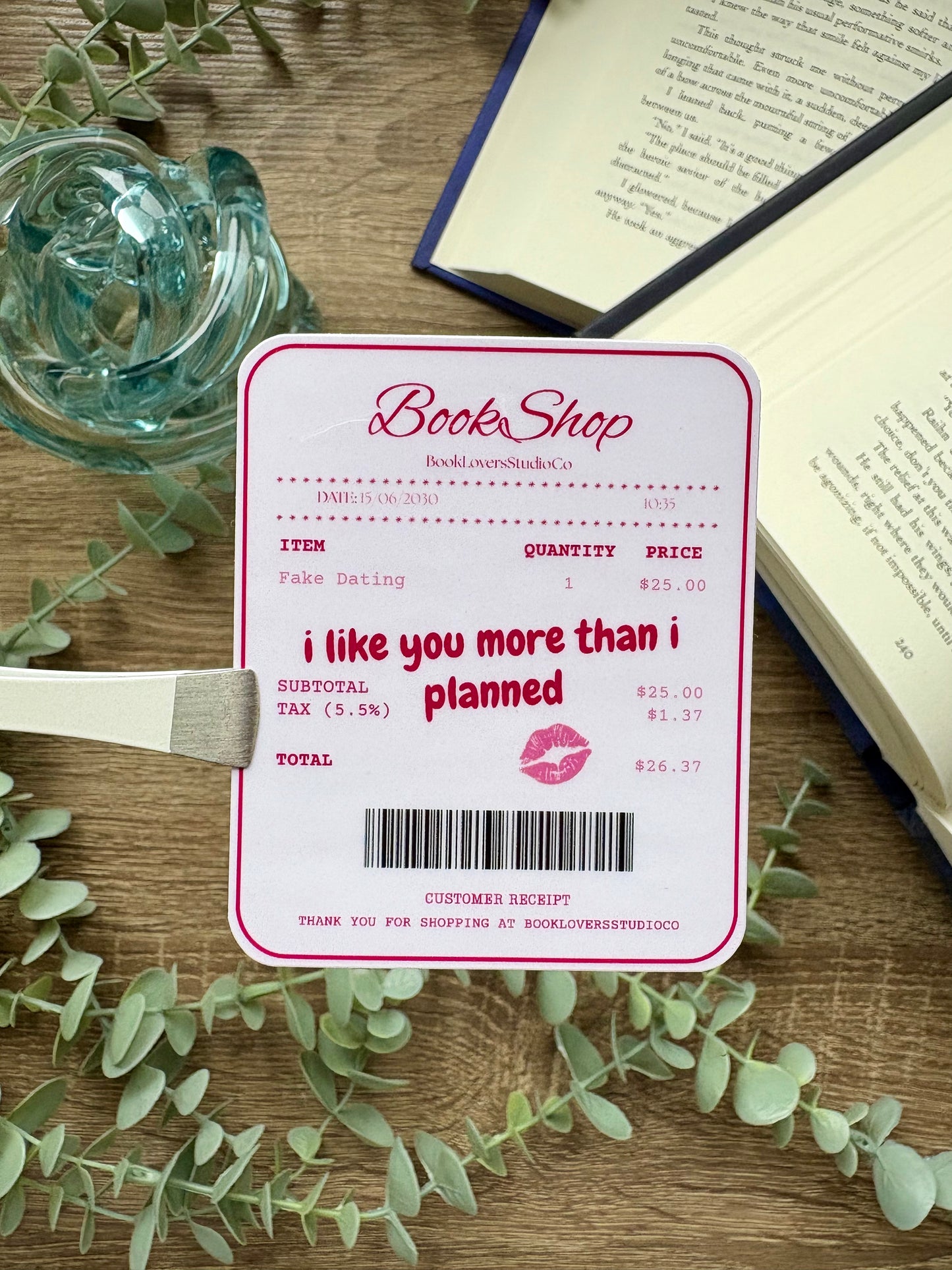 Fake Dating Receipt Sticker