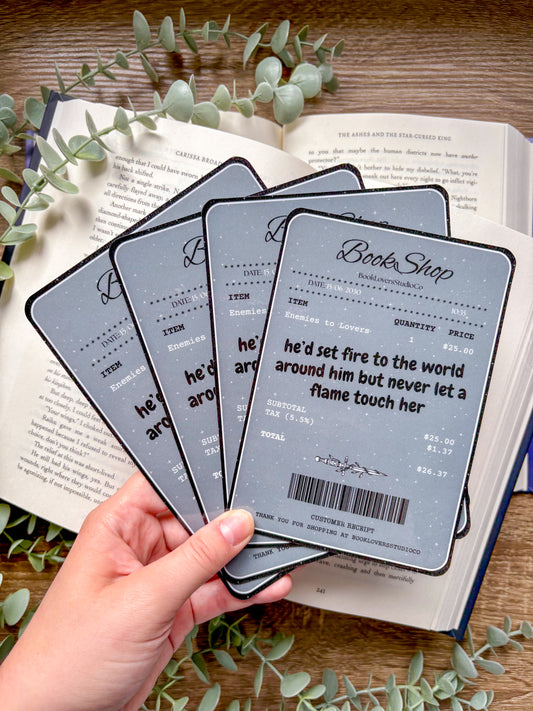 Enemies to Lovers Receipt Kindle Insert