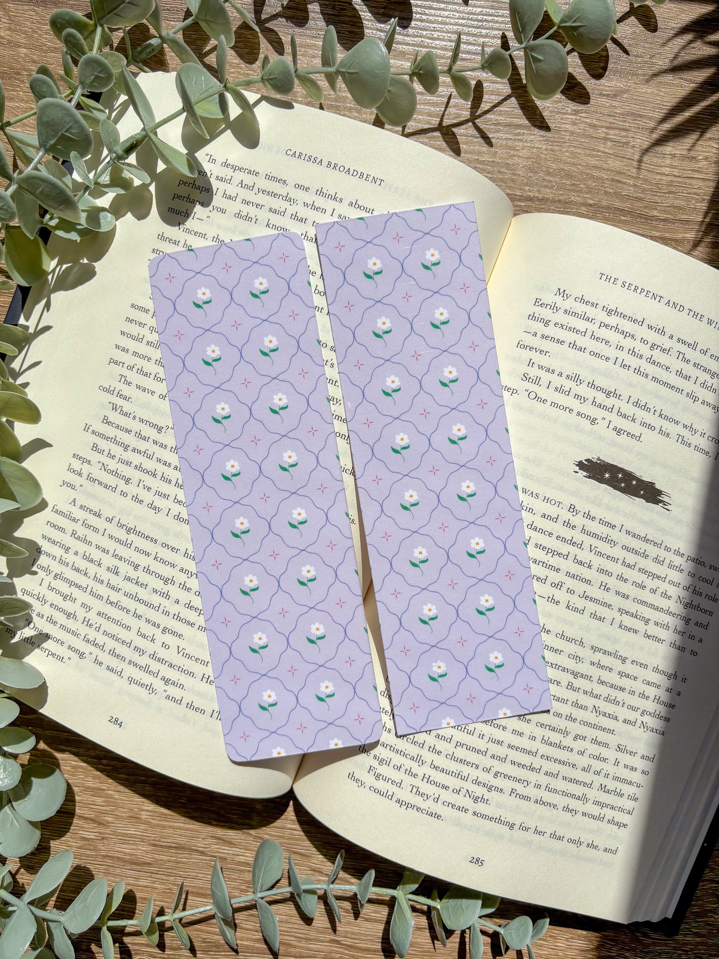 Diamond Flowers Bookmark