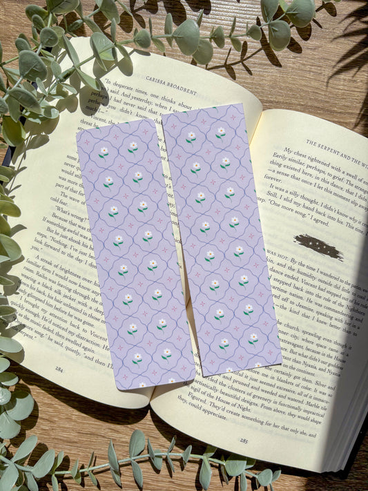 Diamond Flowers Bookmark