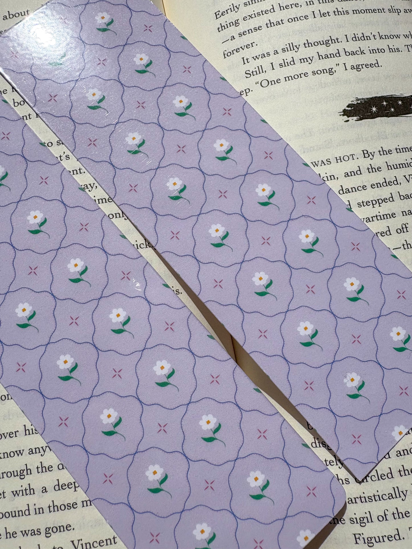 Diamond Flowers Bookmark