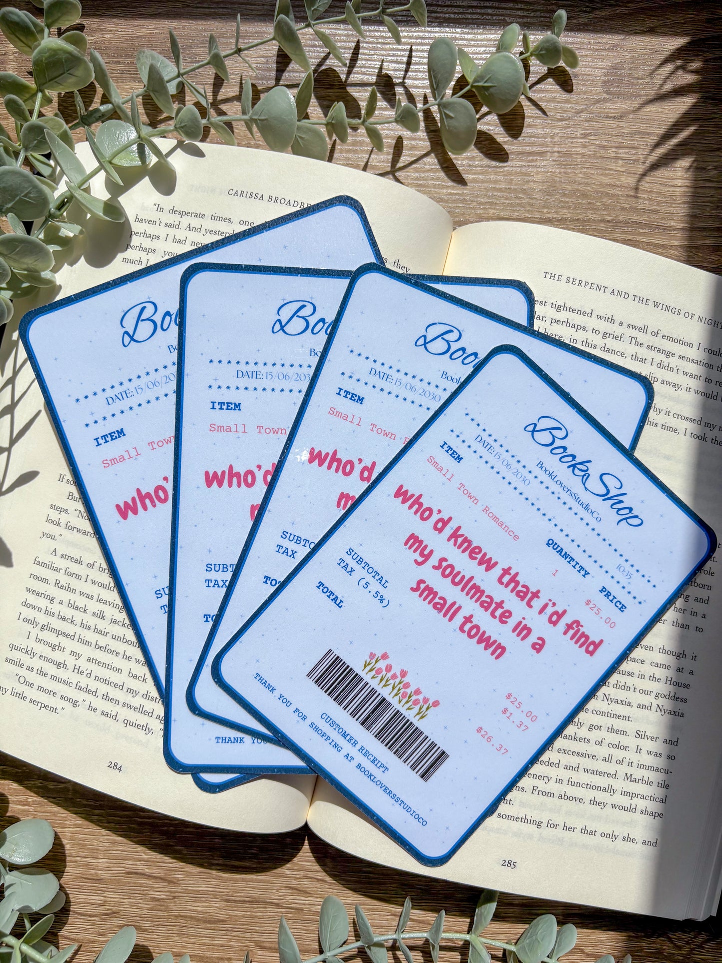 Small Town Romance Receipt Kindle Insert