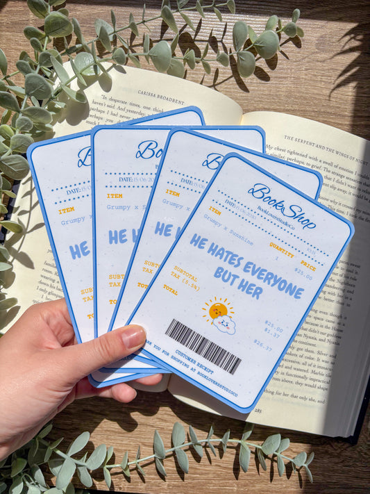 Grumpy x Sunshine Receipt Kindle Insert