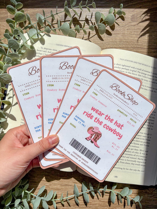 Cowboy Romance Receipt Kindle Insert