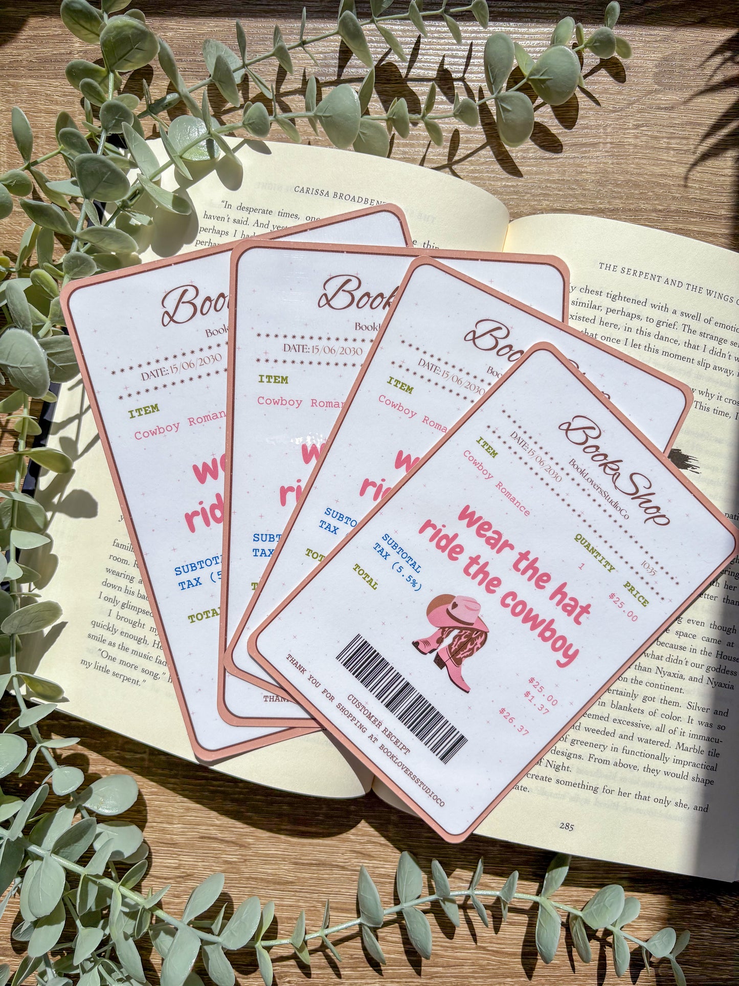 Cowboy Romance Receipt Kindle Insert