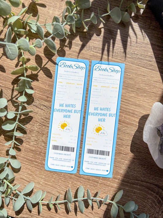 Grumpy x Sunshine Receipt Bookmark