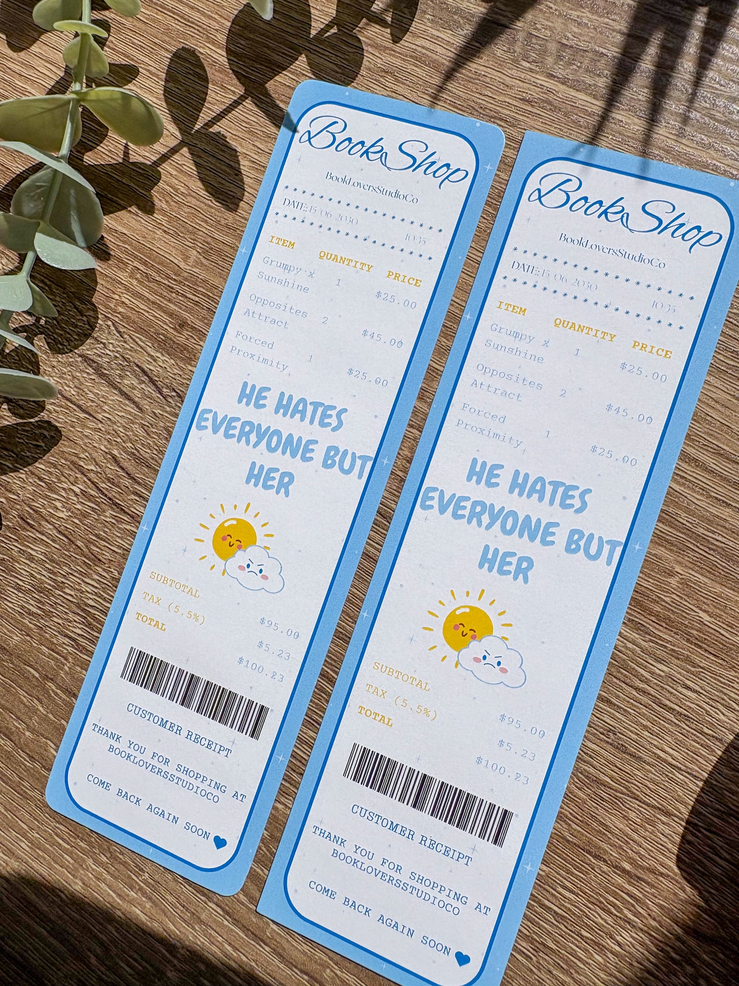 Grumpy x Sunshine Receipt Bookmark
