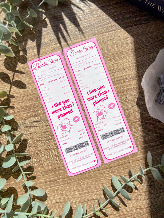 Fake Dating Receipt Bookmark