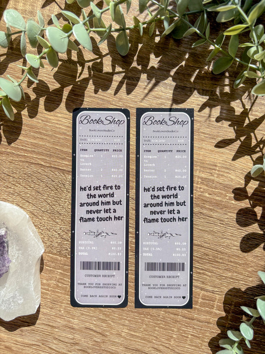 Enemies to Lovers Receipt Bookmark