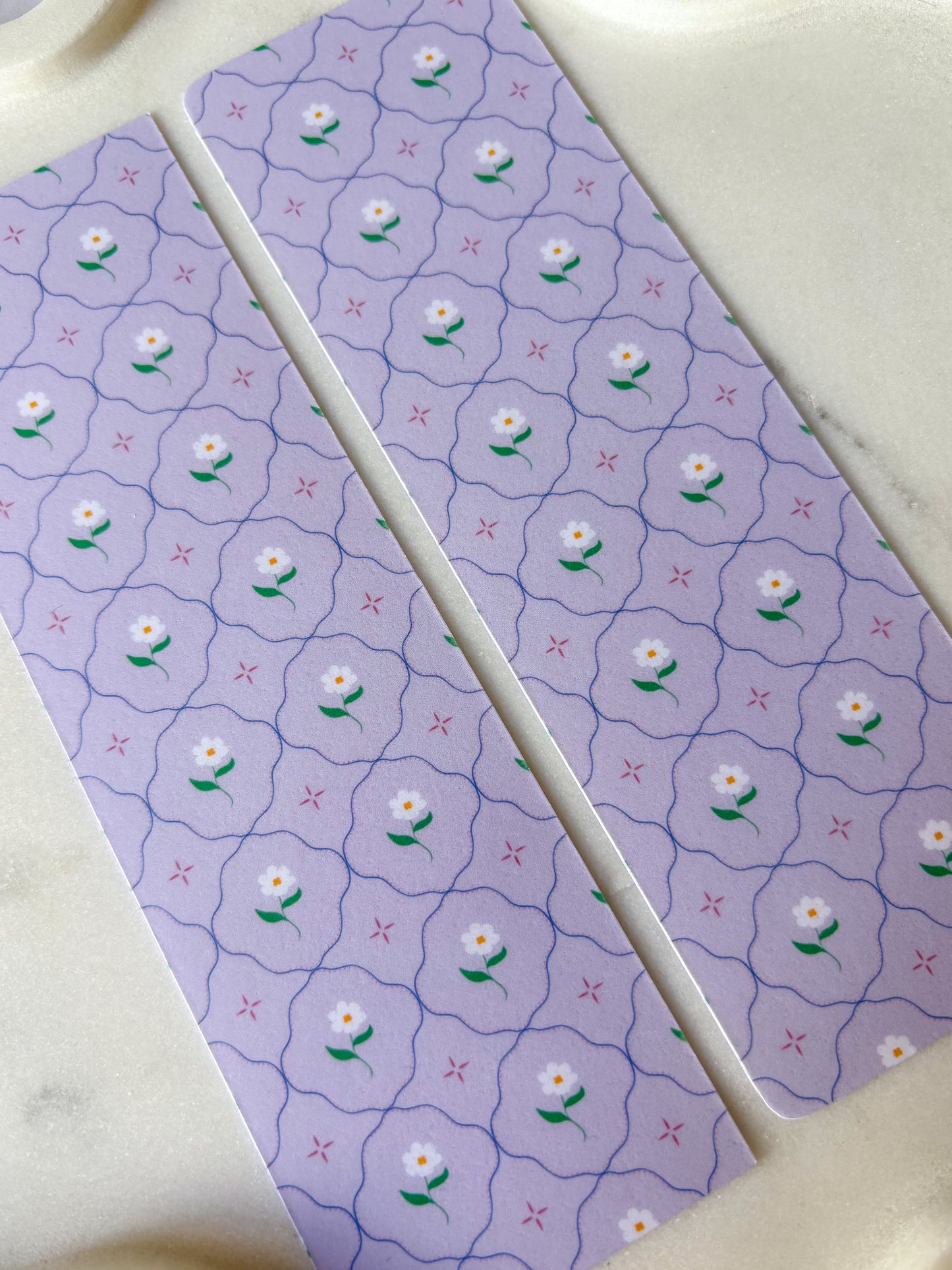 Diamond Flowers Bookmark