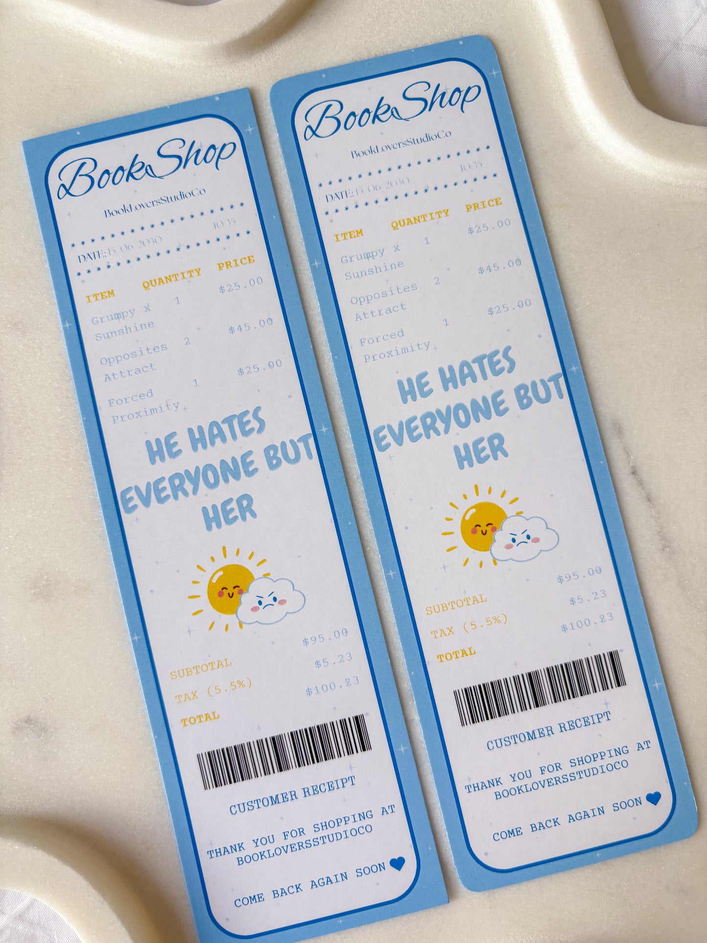 Grumpy x Sunshine Receipt Bookmark